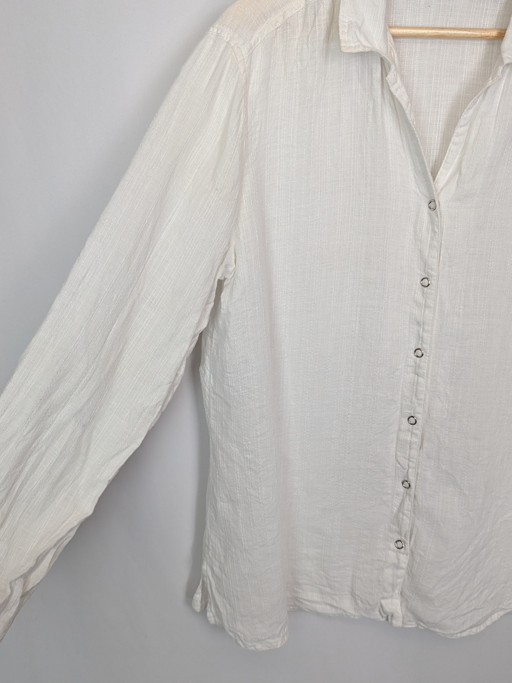 J. Jill 100% Linen Button Front Shirt Top - Picture 4 of 12